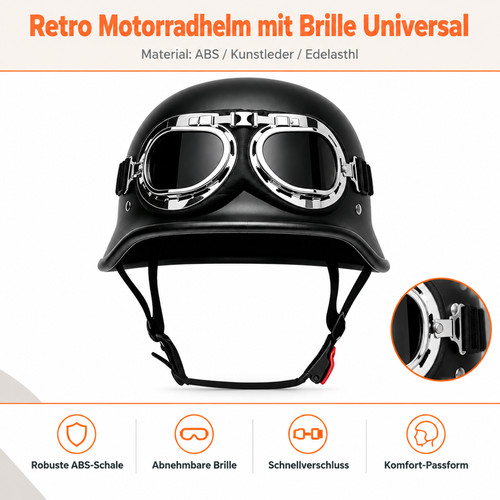 Chopper helm retro halbschale - helm,