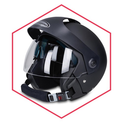 Motorradhelm matt schwarz - matt,
